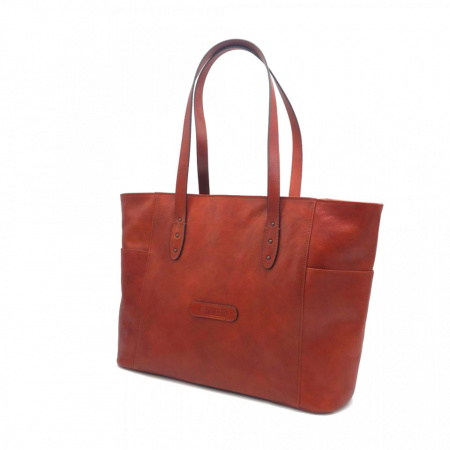 BORSA DONNA SHOPPING IN PELLE LE ARTI ARTIGIANALE MADE IN ITALY - Img 2