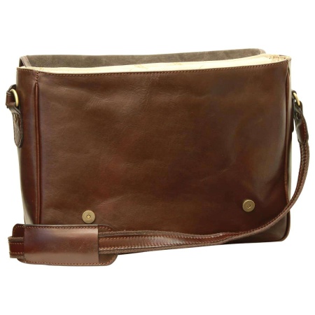 Borsa Messenger in pelle- Marrone - Img 3