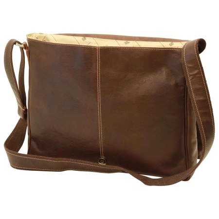 Borsa tracolla in pelle. Castagna - Img 6