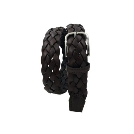 CINTURA UOMO 3,5 CM EXTRA LARGE INTRECCIATA IN CUOIO ORIONE BELTS ARTIGIANALE MADE IN ITALY - Img 4