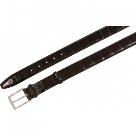 CINTURA UOMO 3,5 CM IN COCCODRILLO ORIONE BELTS ARTIGIANALE MADE IN ITALY - Img 2
