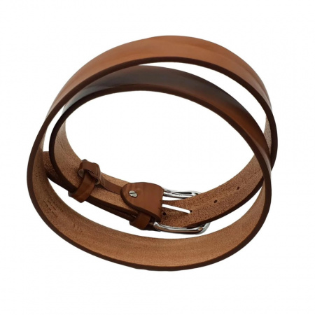 CINTURA UOMO 3,5 CM IN CUOIO DI TORO PLISSE' ORIONE BELTS ARTIGIANALE MADE IN ITALY - Img 3
