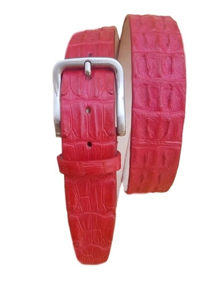 CINTURA UOMO 4 CM IN COCCODRILLO ORIONE BELTS ARTIGIANALE MADE IN ITALY - Img 2