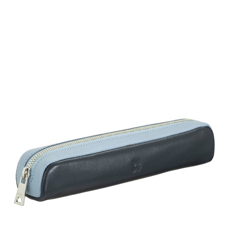 DUDU Astuccio in Vera Pelle con Cerniera Zip, Portapenne, Piccolo 18x3cm, Compatto e Colorato - Img 2