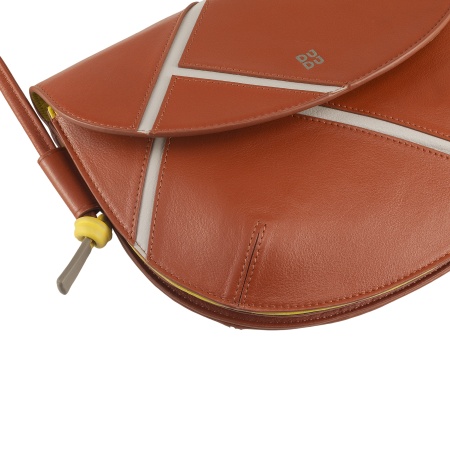 DUDU Borsa a Tracolla Donna in Vera Pelle – Borsetta Piccola con Chiusura a Patta Stile Tennis con Tracolla Regolabile e Interno Capiente - Img 4