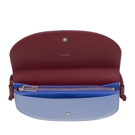DUDU Borsa a Tracolla Donna Piccola in Pelle, Borsetta Design Sottile Compatta con Chiusura a Bottone, Tracolla Regolabile - Img 4
