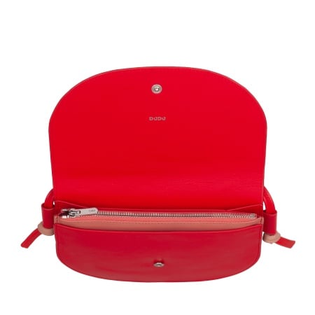 DUDU Borsa a Tracolla Donna Piccola in Pelle, Borsetta Design Sottile Compatta con Chiusura a Bottone, Tracolla Regolabile - Img 4