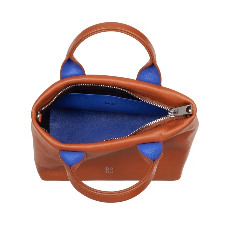 DUDU Borsa Donna Piccola a Tracolla in Vera Pelle, Borsa Mini Bag da Sera Elegante, 22 x 13 cm, Doppi Manici, Tracolla a Catena, Chiusura Zip - Img 5