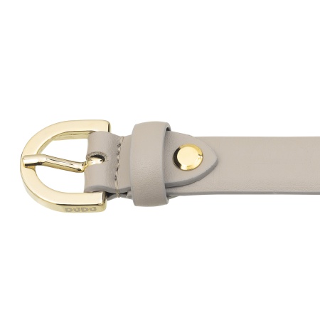 DUDU Cintura da Donna Sottile in Pelle Morbida, H 20mm, Made in Italy, Elegante, Regolabile Accorciabile - Img 3