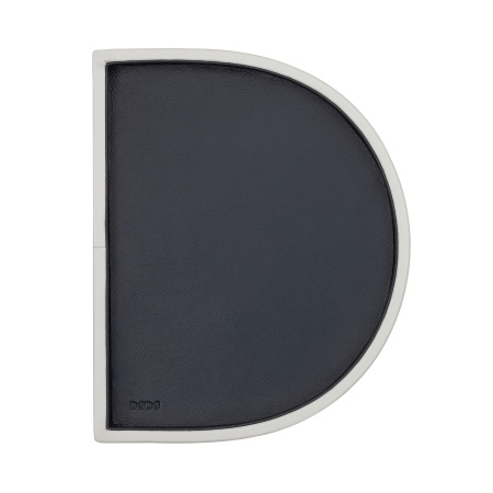 DUDU Doppio Svuotatasche di Design in Pelle, Rigido a Forma di D, Portaoggetti da Ingresso da Scrivania, Vassoio Moderno Bicolore - Img 2