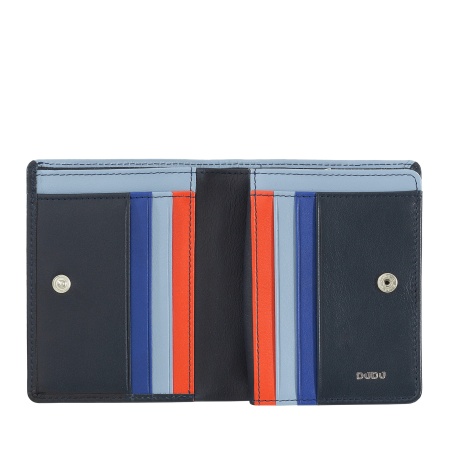 DUDU Portafoglio Donna Piccolo di Pelle Colorata Porta Carte e Tessere con Portamonete Zip e Bottone - Img 3