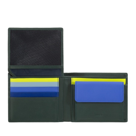 DUDU Portafoglio multicolore in pelle classico da uomo RFID firmato - Img 3