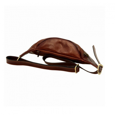 MARSUPIO IN PELLE MODELLO 2 TASCHE OLD ANGLER FIRENZE - Img 3