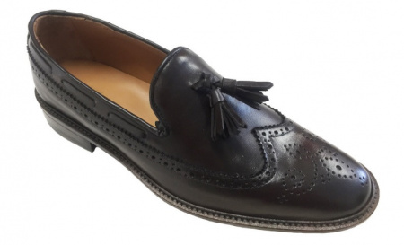 MOCASSINI UOMO IN PELLE CON NAPPINE GAROFALO GIANBATTISTA ARTIGIANALI MADE IN ITALY - Img 3