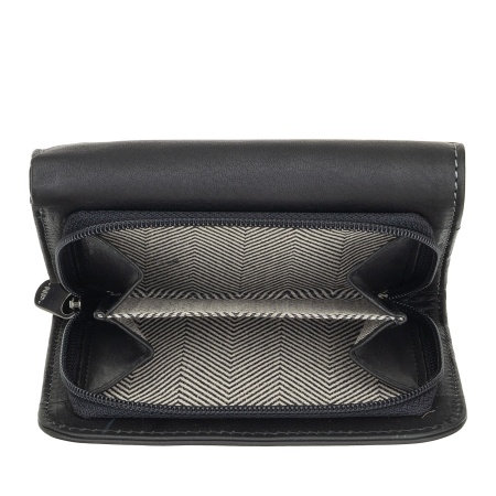 Nuvola Pelle Portafoglio Donna in Pelle con Portamonete a Cerniera – Elegante Portafogli con Zip, Scomparti per Carte e Banconote, Design Compatto e Funzionale - Img 3