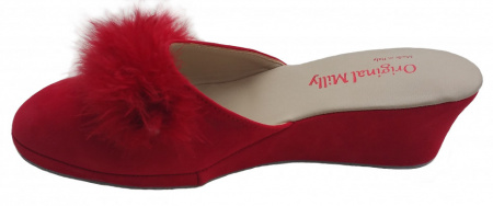 PANTOFOLA DONNA MILLY IN CAMOSCIO ARTIGIANALE MADE IN ITALY - Img 8