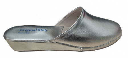 PANTOFOLA DONNA MILLY IN PELLE ARTIGIANALE MADE IN ITALY - Img 5