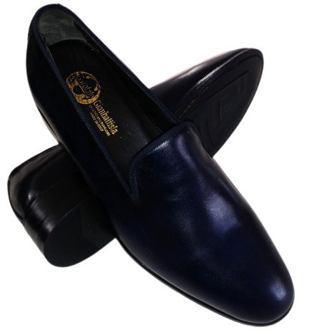PANTOFOLE UOMO CHIUSE IN PELLE GAROFALO GIANBATTISTA ARTIGIANALI MADE IN ITALY - Img 3