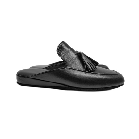 PANTOFOLE UOMO IN PELLE CON NAPPINE MAGNUS MADE IN ITALY - Img 5