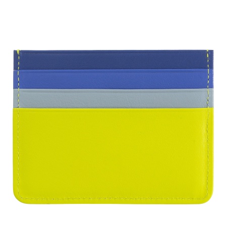 Porta carte di credito colorato in pelle Nappa 6 tasche DUDU - Img 2