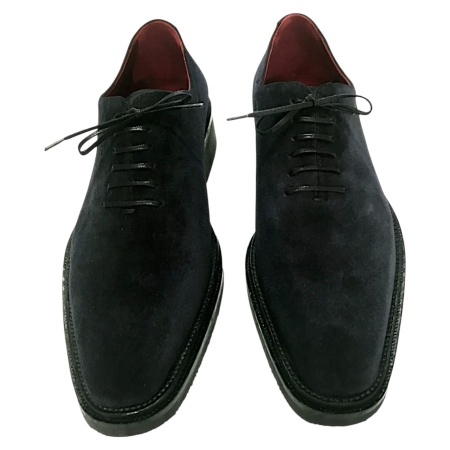 SCARPE UOMO STRINGATE IN CAMOSCIO GAROFALO GIANBATTISTA ARTIGIANALI MADE IN ITALY - Img 4