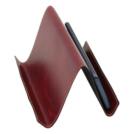 Supporto per ipad e iphone in pelle - rosso - Img 4
