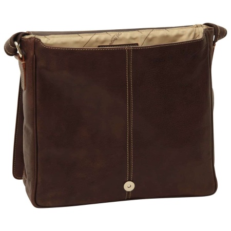 Borsa Messenger in pelle. Marrone scuro - Img 2
