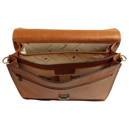 Cartella in Pelle per Laptop. Marrone Coloniale - Img 3