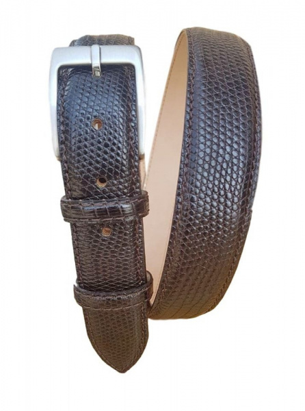 CINTURA UOMO 3,5 CM IN IGUANA ORIONE BELTS ARTIGIANALE MADE IN ITALY - Img 2