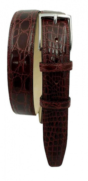 CINTURA UOMO 4 CM IN COCCODRILLO ORIONE BELTS ARTIGIANALE MADE IN ITALY - Img 2