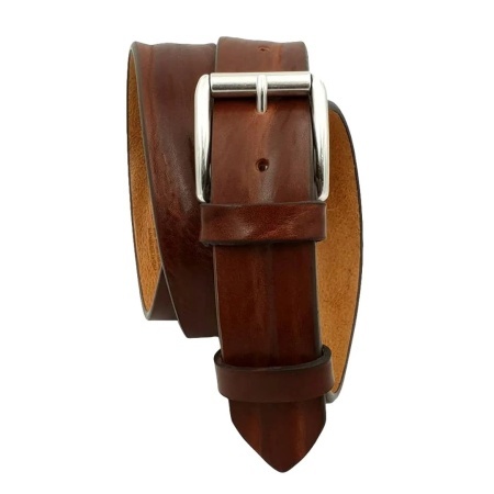 CINTURA UOMO 4 CM IN CUOIO DI TORO ORIONE BELTS ARTIGIANALE MADE IN ITALY - Img 2