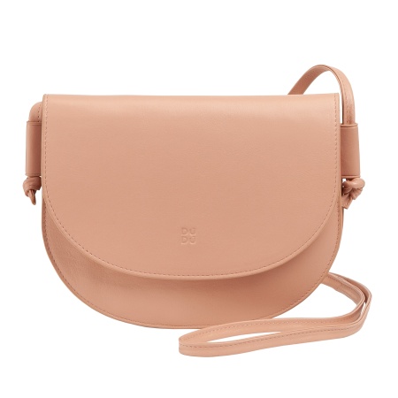DUDU Borsa a Tracolla Donna Piccola in Pelle, Borsetta Design Sottile Compatta con Chiusura a Bottone, Tracolla Regolabile