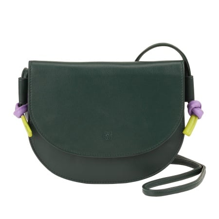 DUDU Borsa a Tracolla Donna Piccola in Pelle, Borsetta Design Sottile Compatta con Chiusura a Bottone, Tracolla Regolabile