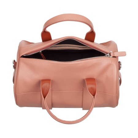 DUDU Borsa Donna a Cilindro in Vera Pelle, Borsa Morbida Cilindrica, Barrel Bag con Tracolla e Due Manici, Design Elegante Colorata - Img 5