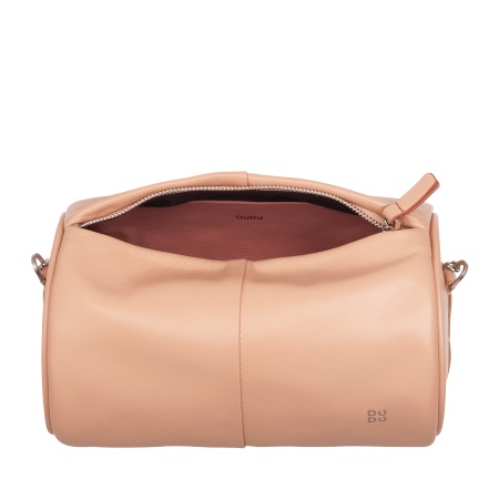 DUDU Borsa Donna Cilindrica in Pelle, Borsa a Tracolla con Catena e Pelle, Borsa a Cilindro Piccola Fashion Elegante con Cerniera - Img 5
