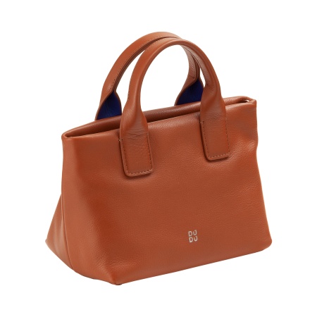 DUDU Borsa Donna Piccola a Tracolla in Vera Pelle, Borsa Mini Bag da Sera Elegante, 22 x 13 cm, Doppi Manici, Tracolla a Catena, Chiusura Zip - Img 2