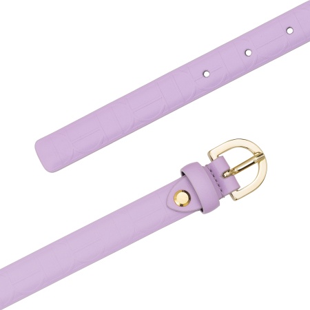 DUDU Cintura da Donna Sottile in Pelle Morbida, H 20mm, Made in Italy, Elegante, Regolabile Accorciabile - Img 2