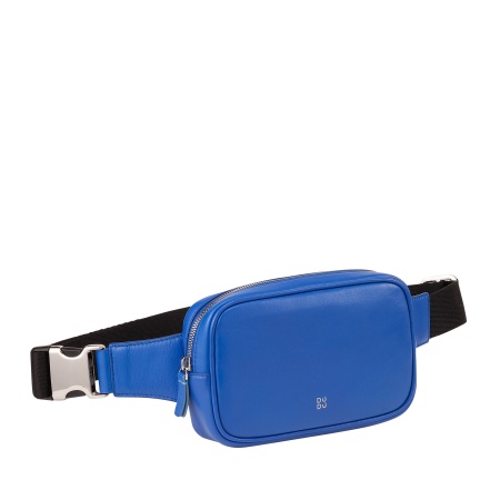 DUDU Marsupio in Pelle Uomo con Cinghia Addominale Regolabile, Marsupio Colorato a Tasca Singola con Cerniera, Porta Cellulare, Borsello da Viaggio, Marsupio da Scooter Moto Bicicletta - Img 3