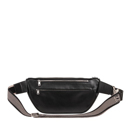 DUDU Marsupio in Vera Pelle per Uomo Donna con Cinghia Regolabile, Design Pulito Elegante Capiente, Marsupio a 3 Zip - Img 2