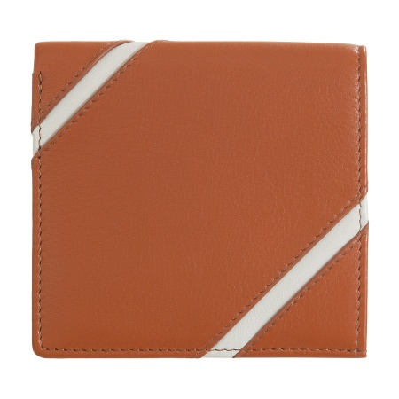 DUDU Portafoglio Unisex in Vera Pelle – Bifold con Chiusura a Bottone e Portamonete Esterno – Design Ispirato ai Tornei Campi da Tennis - Img 2
