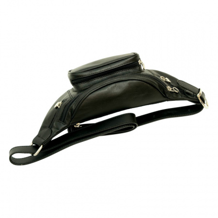 MARSUPIO IN PELLE MODELLO 5 TASCHE OLD ANGLER FIRENZE - Img 4