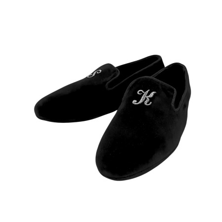 PANTOFOLE DONNA CHIUSE IN VELLUTO GEDA PERSONALIZZATE CON INIZIALI MADE IN ITALY - Img 6
