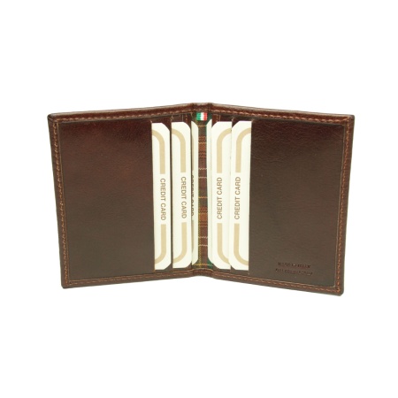 Porta carte di credito in pelle con RFID - marrone - Img 3