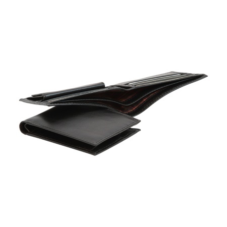 Portafoglio in pelle con portaspiccioli e RFID - black - Img 4