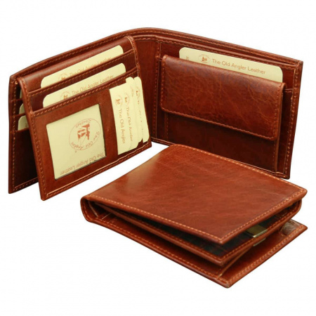 Portafoglio Uomo In Pelle Blu Vintage Con Trucco Magico E Protezione RFID - Urban Forest