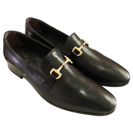 SCARPE UOMO DA CERIMONIA IN PELLE CON ACCESSORIO GAROFALO GIANBATTISTA ARTIGIANALI MADE IN ITALY - Img 2