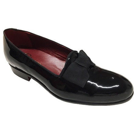 SCARPE UOMO DA CERIMONIA SMOKING IN VERNICE GAROFALO GIANBATTISTA ARTIGIANALI MADE IN ITALY - Img 3