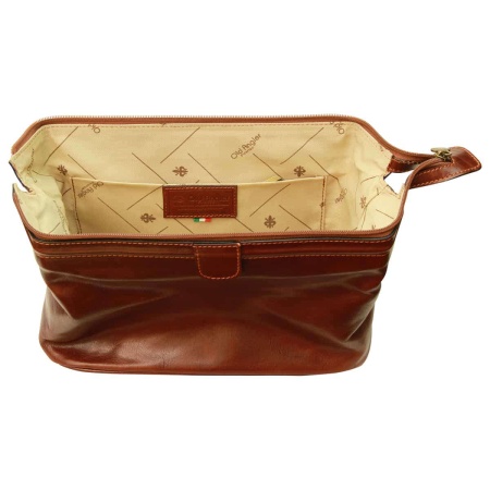 Beauty case in pelle. Marrone - Img 4