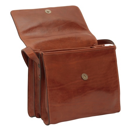 Borsa a tracolla di vitello pieno fiore-Marrone - Img 6
