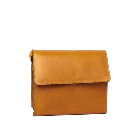 Borsa a tracolla in pelle di vitello-Ocra - Img 2